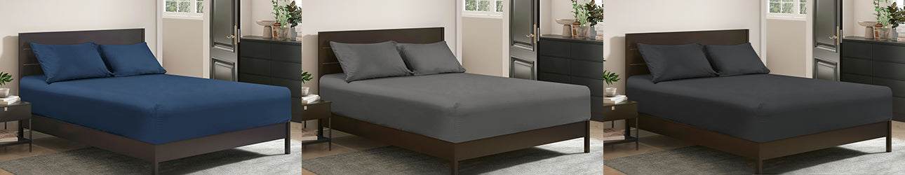 phf washed cotton fitted sheet more colors