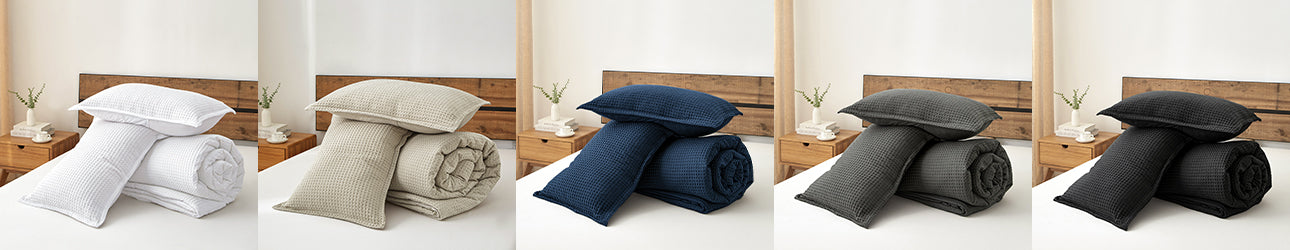 PHF Ultra Soft Waffle Weave Comforter Set Colors