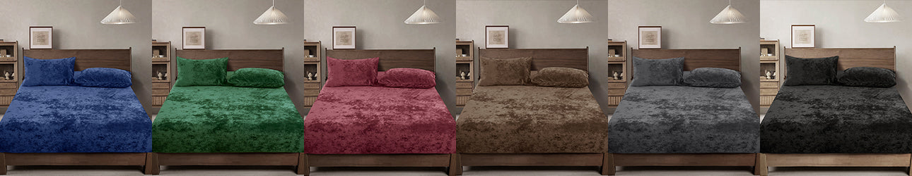 PHF Truly Velvet Fitted Sheet Colors