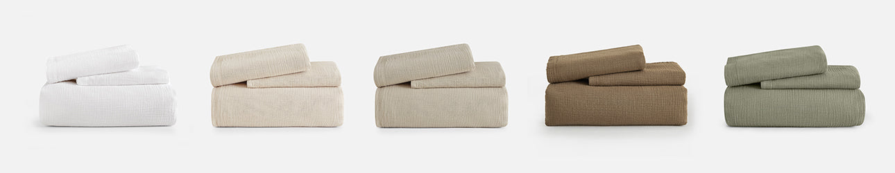 100% Cotton Muslin Duvet Cover Set colors