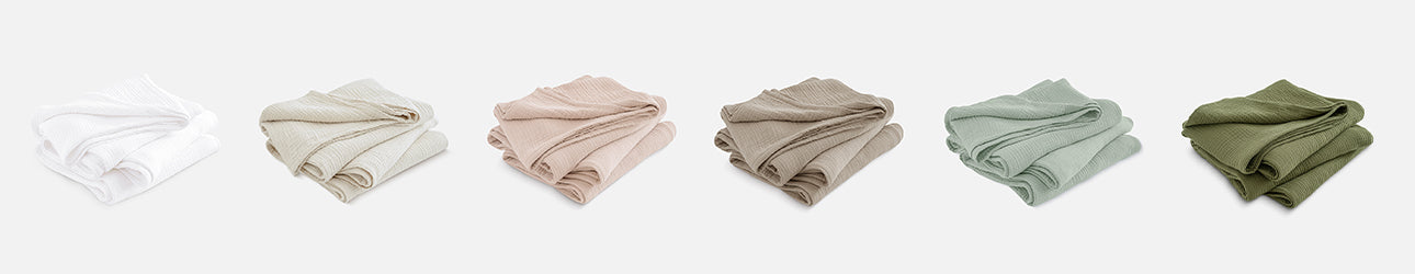 100% Cotton 4-Layer Lightweight Gauze Muslin Blanket colors