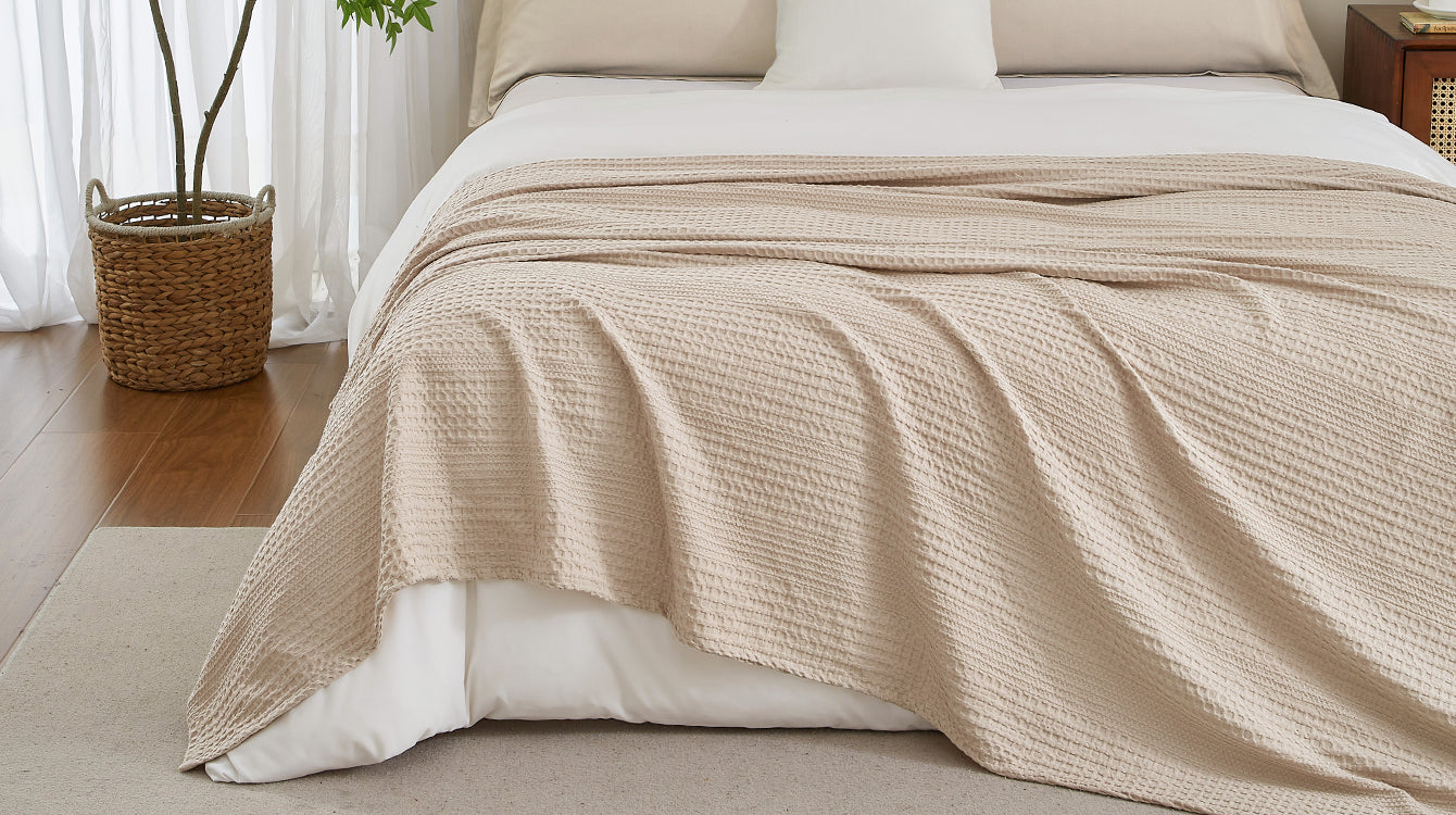 PHF Lightweight Waffle Weave Blanket