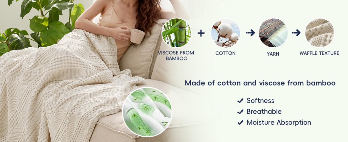 Crafted with 60% rayon from bamboo & 40% cotton