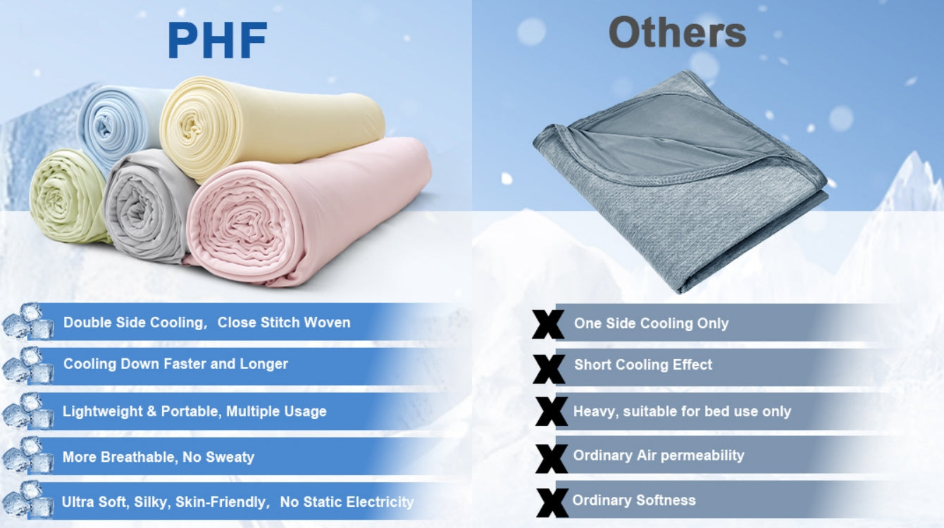 PHF cooling blanket VS Others Blamket