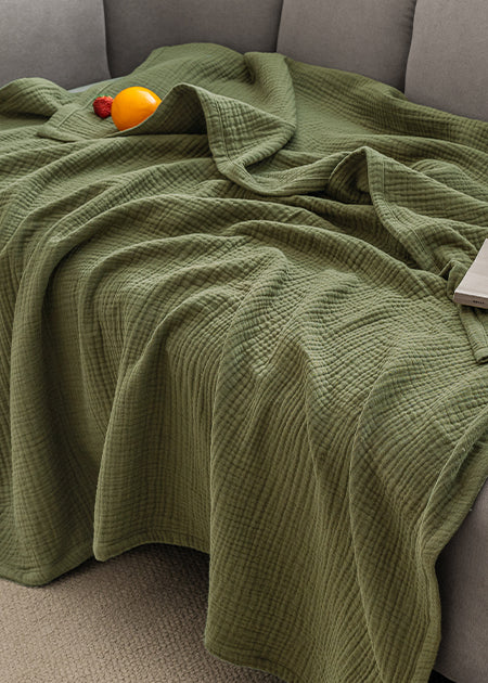 100% Cotton 4-Layer Lightweight Gauze Muslin Blanket