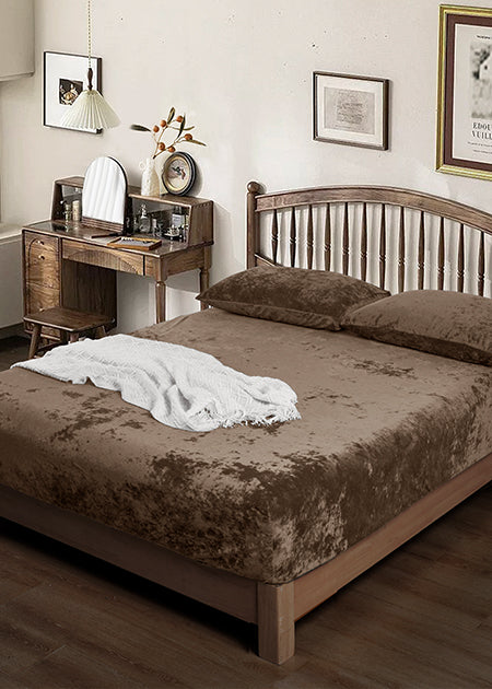 PHF Truly Velvet Fitted Sheet, No Pillowcases