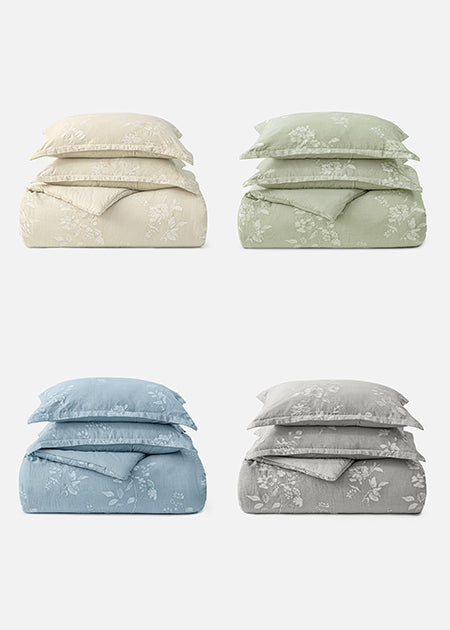 Stone-Washed Cotton Comforter Set colors