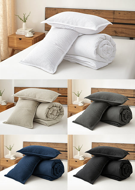 PHF Ultra Soft Waffle Weave Comforter Set Colors