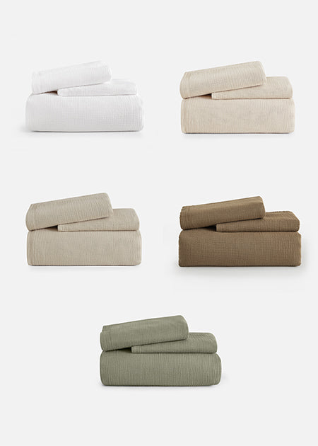 100% Cotton Muslin Duvet Cover Set colors