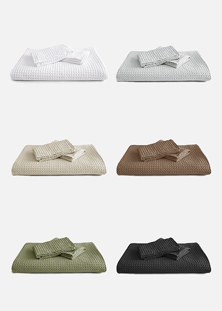 Waffle Weave Duvet Cover Set Colors