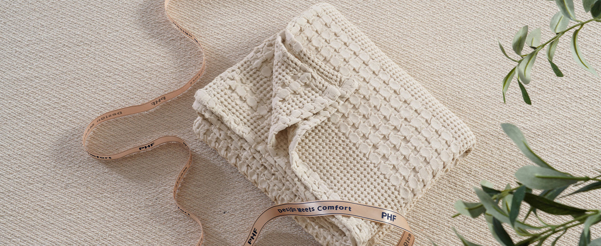 cotton waffle weave blanket