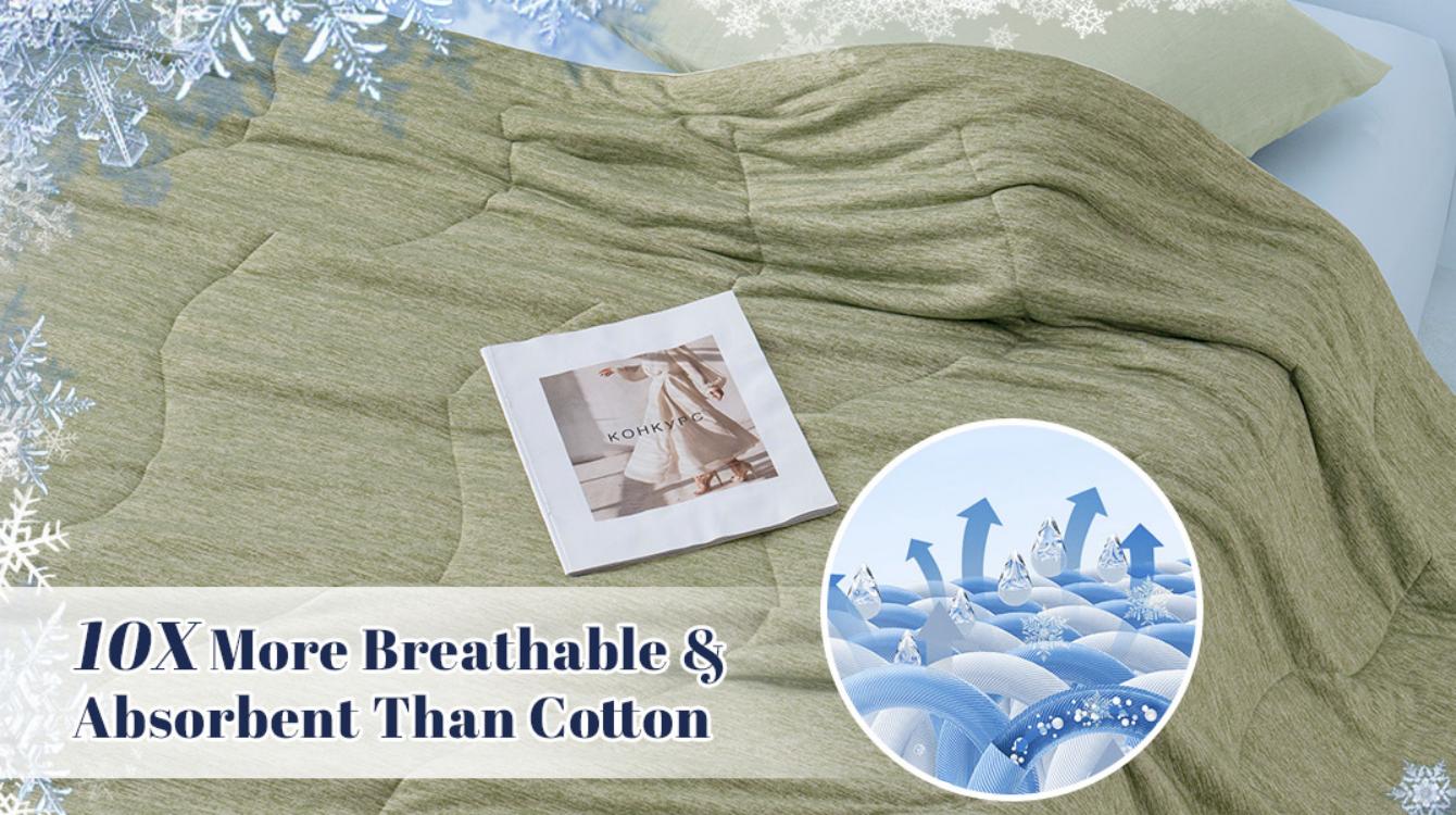 oil green cooling comforter